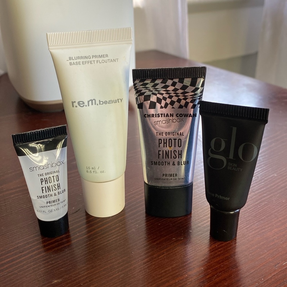 NWT Primer Bundle Deluxe Samples Smashbox R.E.M. Beauty glo skin beauty